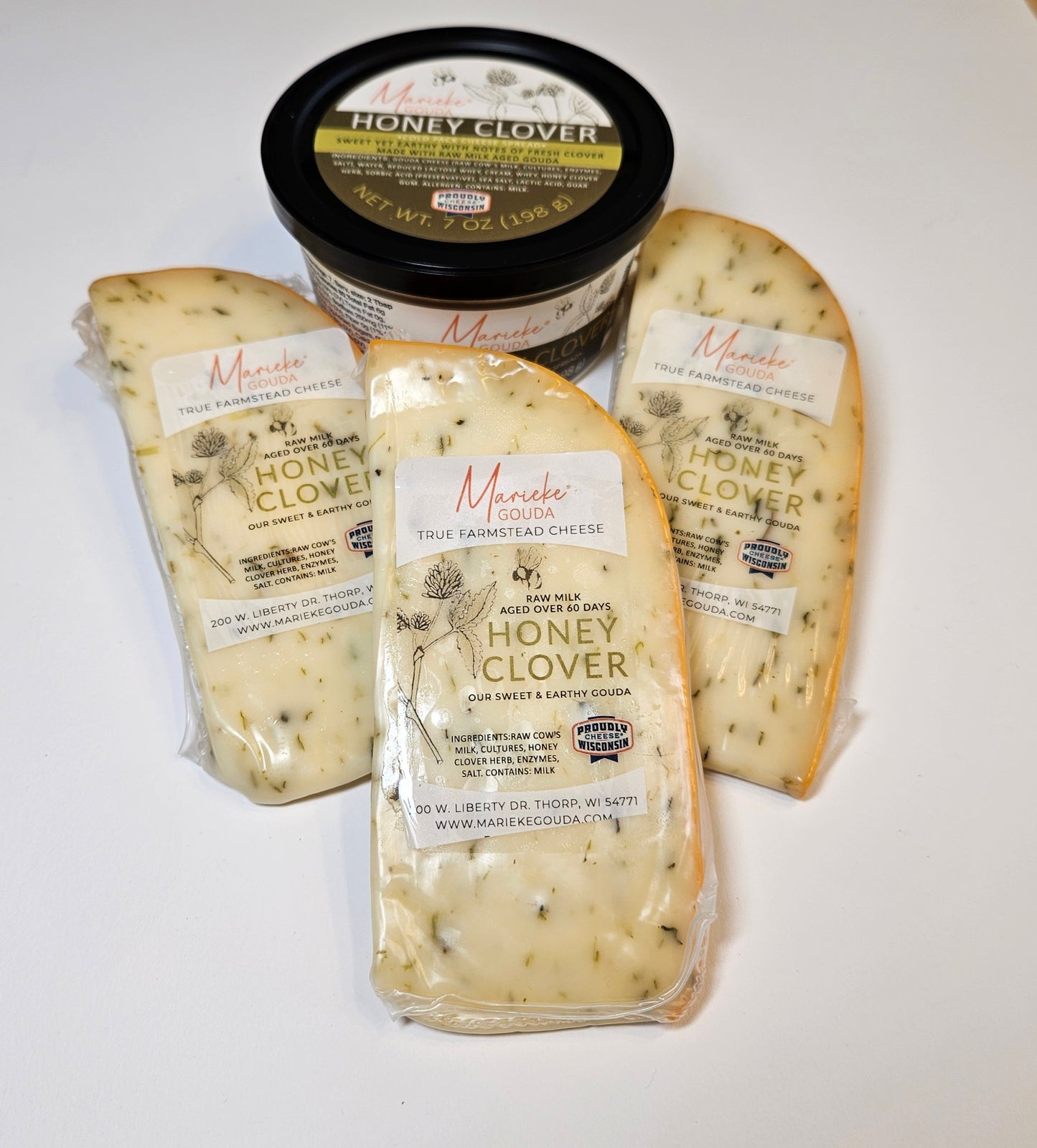 3-pack Marieke Gouda Honey Clover Wedges plus Honey Clover Spread